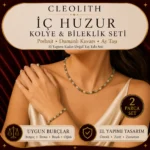 İç Huzur | Prehnit, Dumanlı Kuvars ve Ay Taşı El Yapımı Kadın Doğal Taş Kolye ve Bileklik Seti - Görsel 2
